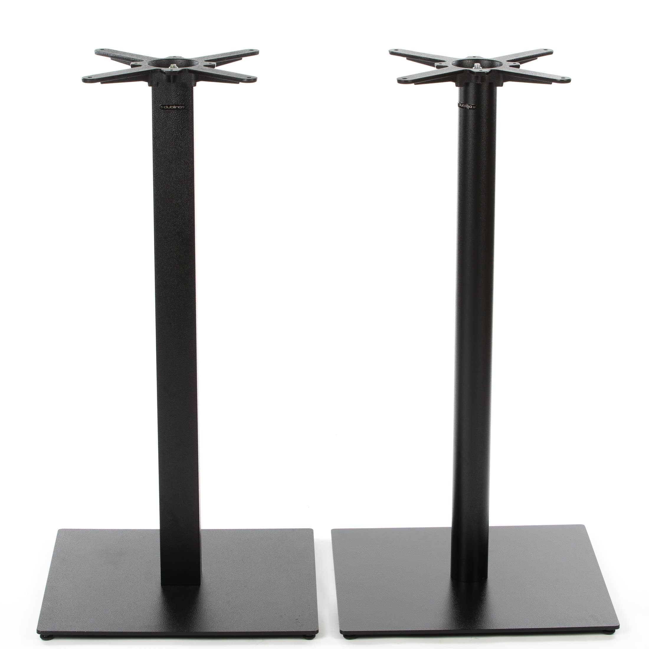 Stehtischgestell Tischbein Schwarz | Premium | PJ7594/110 | Metall | Stehtisch | H 108 cm | 25 kg | Bodenplatte 55x55 cm | max. Tischplattengröße 80x80 / Ø 80 cm