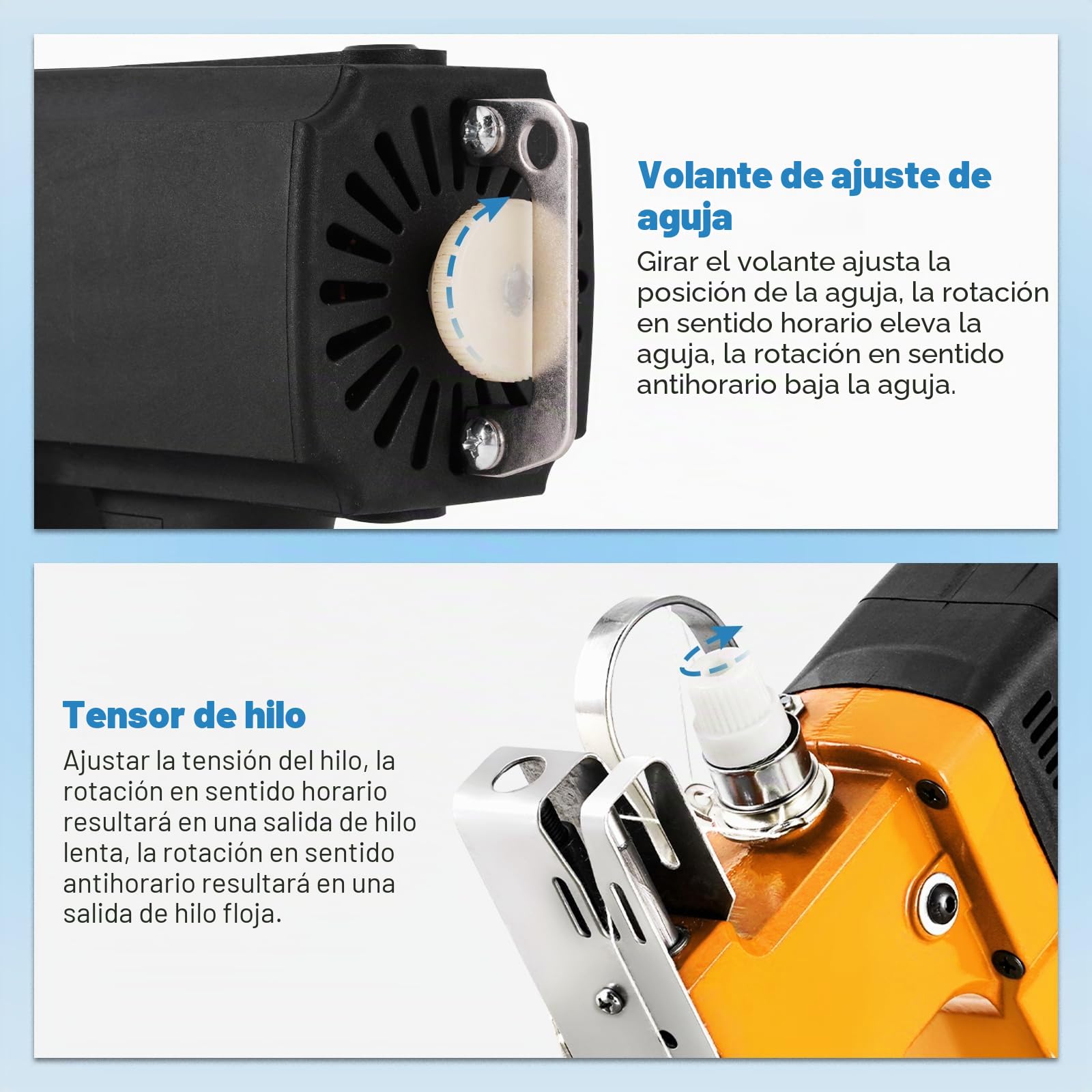 MXBAOHENG Maquinas de Coser para Sacos con cable 230 V 2600 puntadas/minuto Máquina Cosedora de Bolsas con Función Línea de Corte Automática, para Bolsas Tejidas/Arroz/Piel/Plástico/lonas/Saco