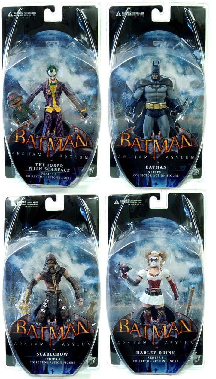 Amazon Com Batman Arkham Asylum Series 1 Figure Set Of 4 Toys Games