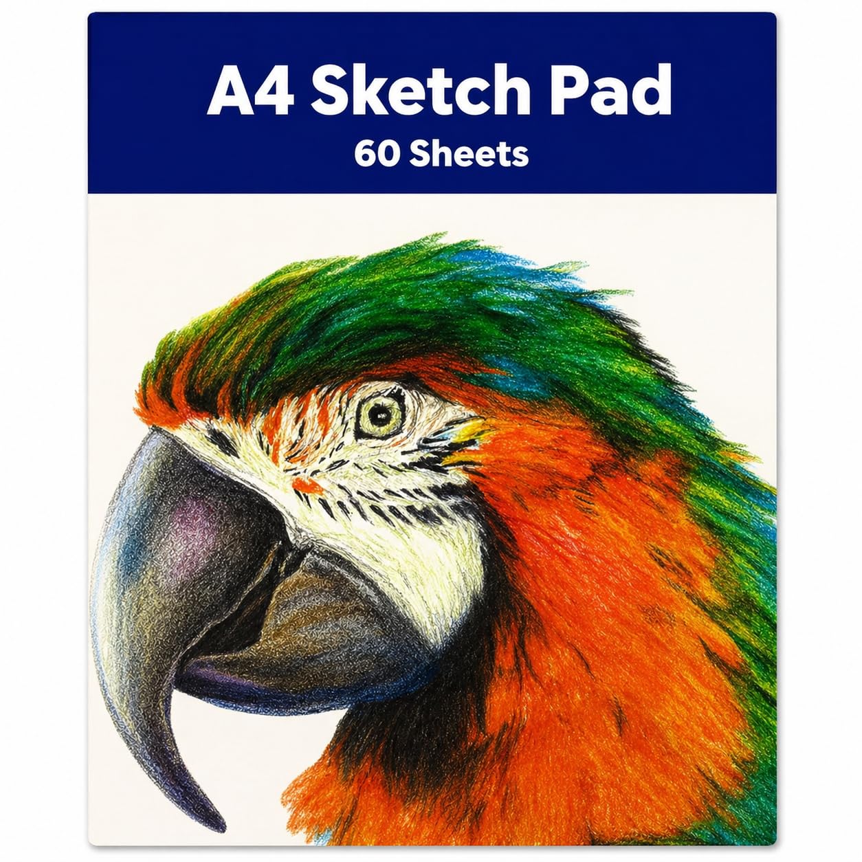 A4 Artists’ Sketch Pad – 60 Sheets White Cartridge Paper (80GSM) – Drawing Pad for Sketching, Doodling, Art & Design – Art Paper for Students, Hobbyists & Professionals