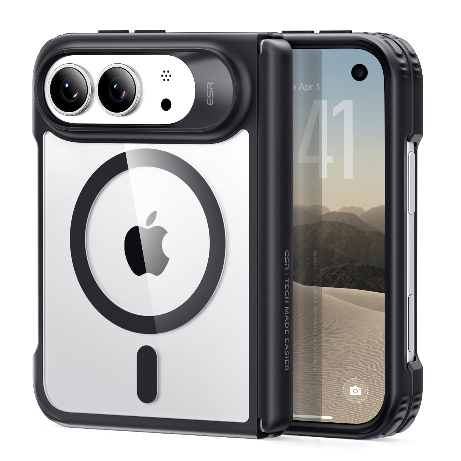 ESR Classic Hybrid for iPhone Duo Case, Clear Black