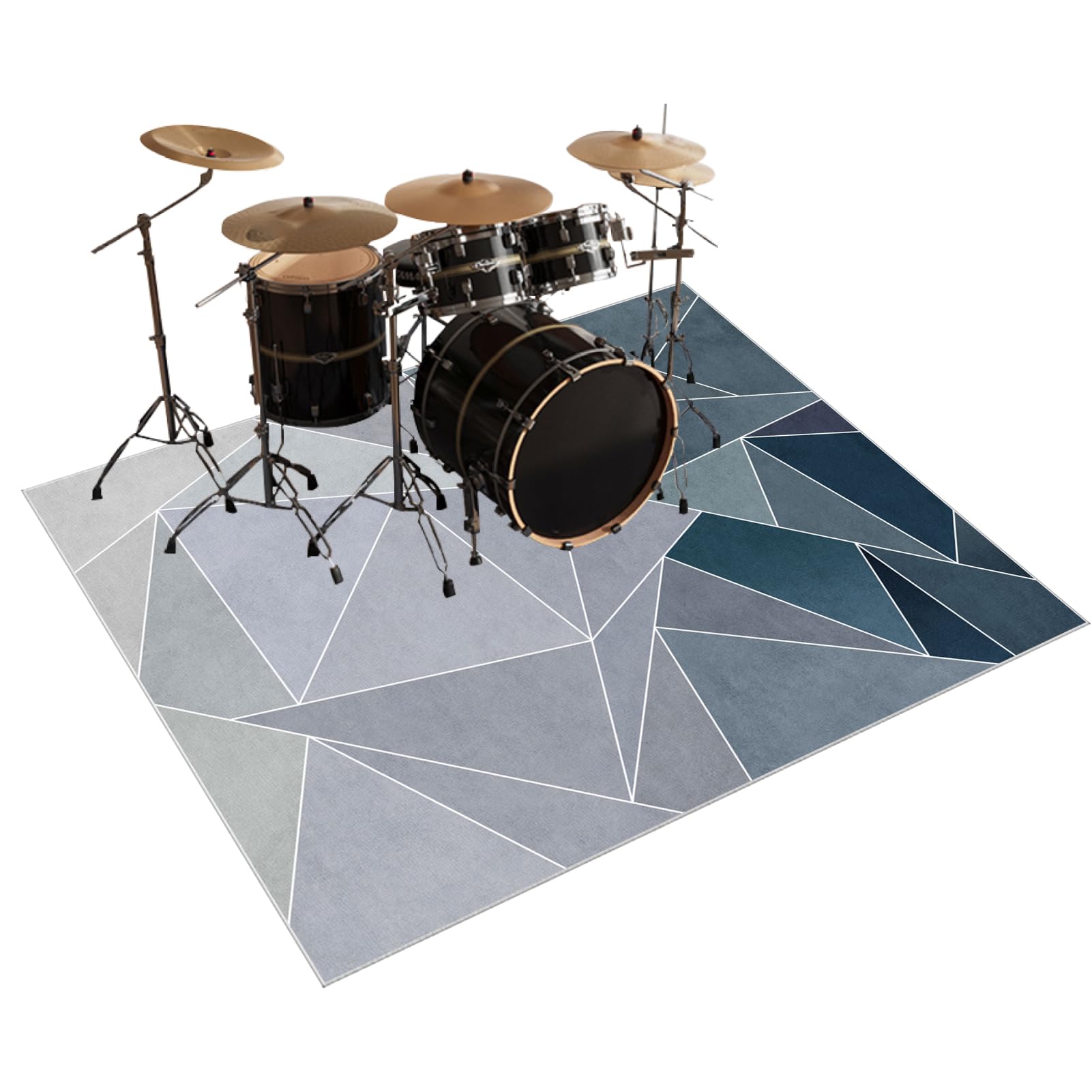 Qesjodfu D-793 Soundproof Carpet Non-Slip Drum Rug Drum Mat Professional Drum Carpet Non-Slip Rugs Drum Carpets For Drummers Outdoor Electronic Drum Set Practice Music Rug Drumming Drum Rugs 150 X 120 Cm