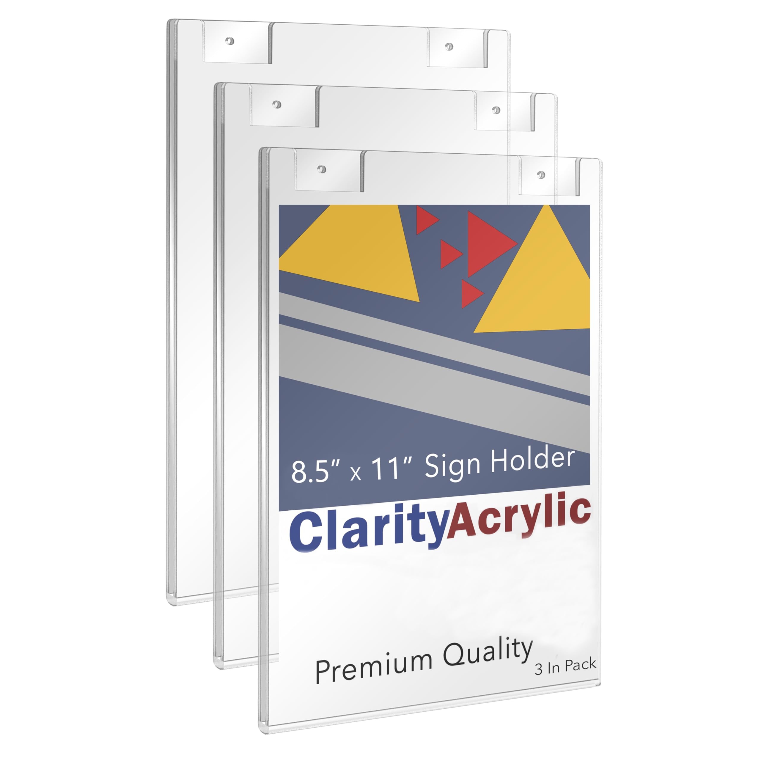 NIUBEE Soporte Acrílico Para Letrero De Ventana De 8.5 X 11 Pulgadas Con 4 Ventosas Para Montaje En Pared De Ventana De Vidrio Exhibicion De