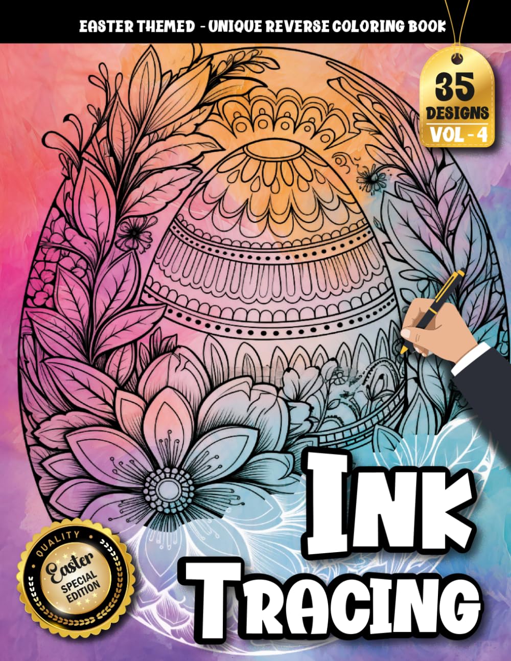 Ink Tracing Book For Adults: A Relaxing Easter Egg Tracing Art Book with Decorative Lines and Spring Inspiration (Easter Tracing Series)