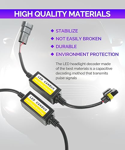 Miniatura 4 de Decodificador de faros LED, H139008 H1H3 H11H8H9 9006HB49012, decodificador de errores de advertencia, condensadores de cancelación, accesorios de