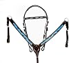 Hulara Top Grain Buff Leather Western Bridle And Breast Collar Set Tooled Headstall And Horse Breastcollar Western Tack Set Horse Breast Collar Western Bridle Sets