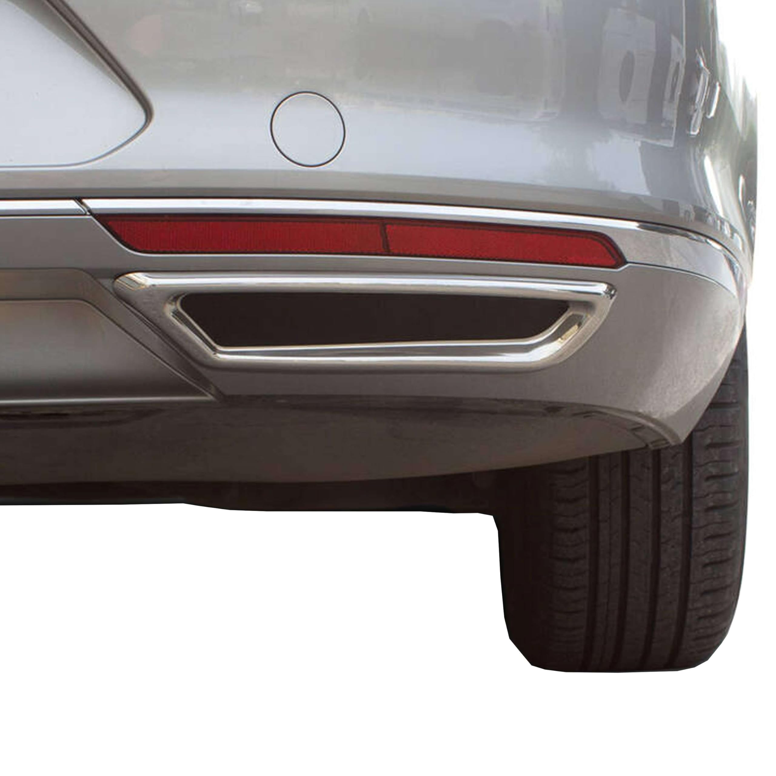 INLY 2 Piezas Tapa del tubo de escape de acero inoxidable compatible con Passat B8 2014-2019
