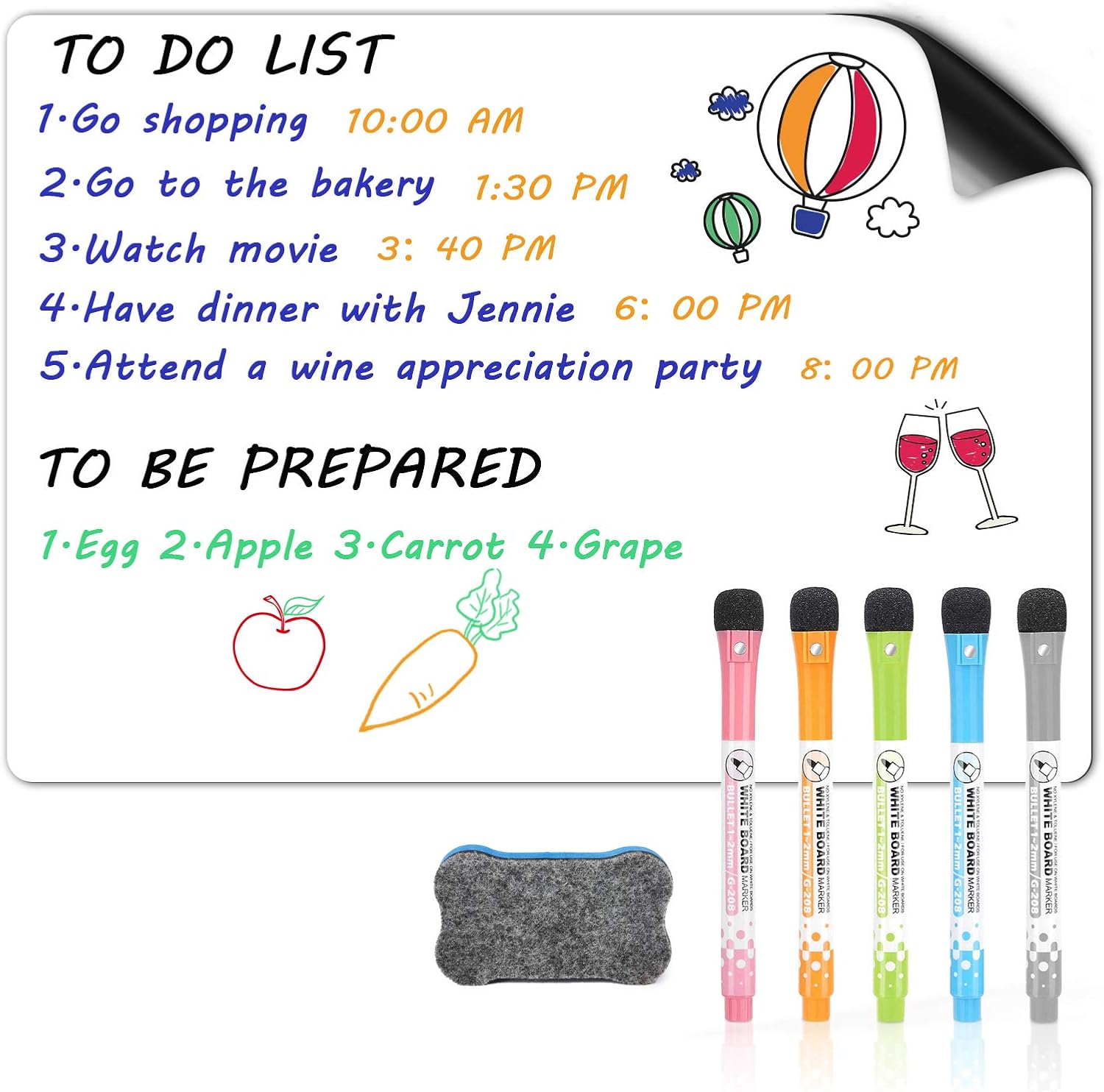 Dry Erase Board for Fridge with Stain Resistant