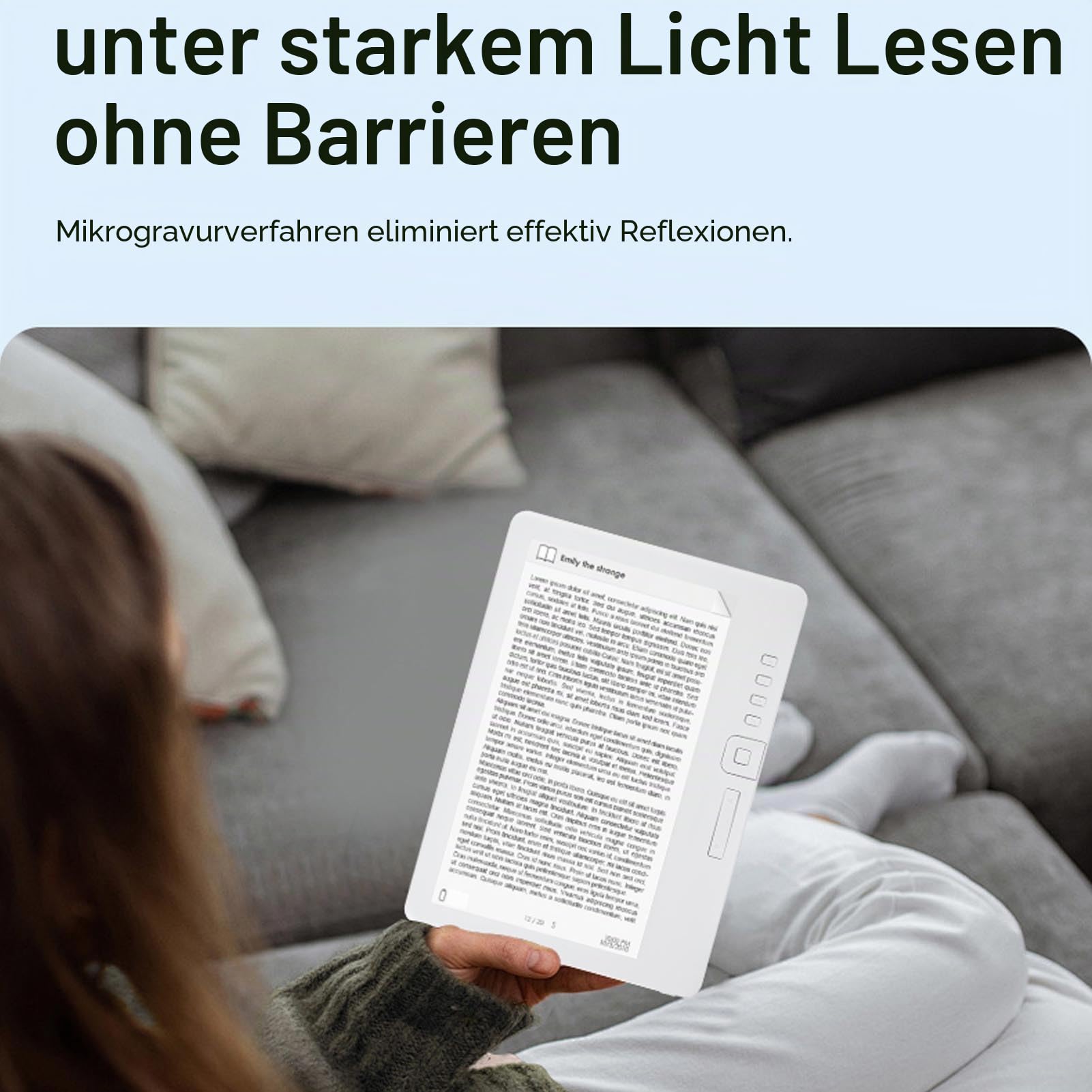 Ejoyous 7-Zoll-E-Book-Reader, TFT-LCD-Display mit Einstellbarer Schriftgröße und Bildschirmhelligkeit, Unabhängiger Flip-Taste, Integriertes Musikvideofoto, für Leseliebhaber (16G)