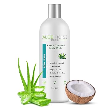 All Natural Body Wash for Women, Men, Kids Huge 16 oz. Non Toxic Organic Shower Gel Moisturizing Sensitive Skin Body Wash, Clean Vegan Ingredients Aloe Vera, Coconut, Honey, Vitamin E, Fragrance Free