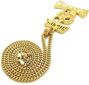 BLINGFACTORY ICED HIP HOP HYPNOTIZE MINDS PENDANT & 4mm 24