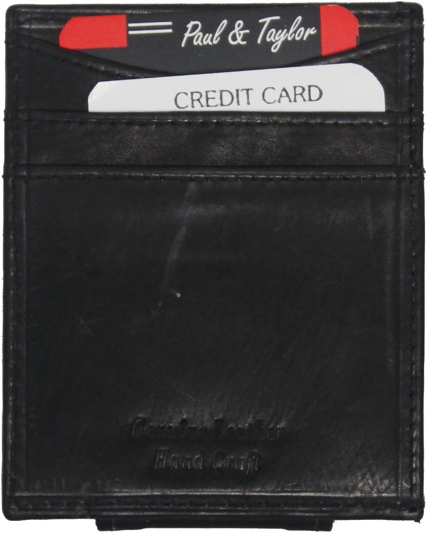 Custom Proud Mason Paul and Taylor Money Clip Wallet Black