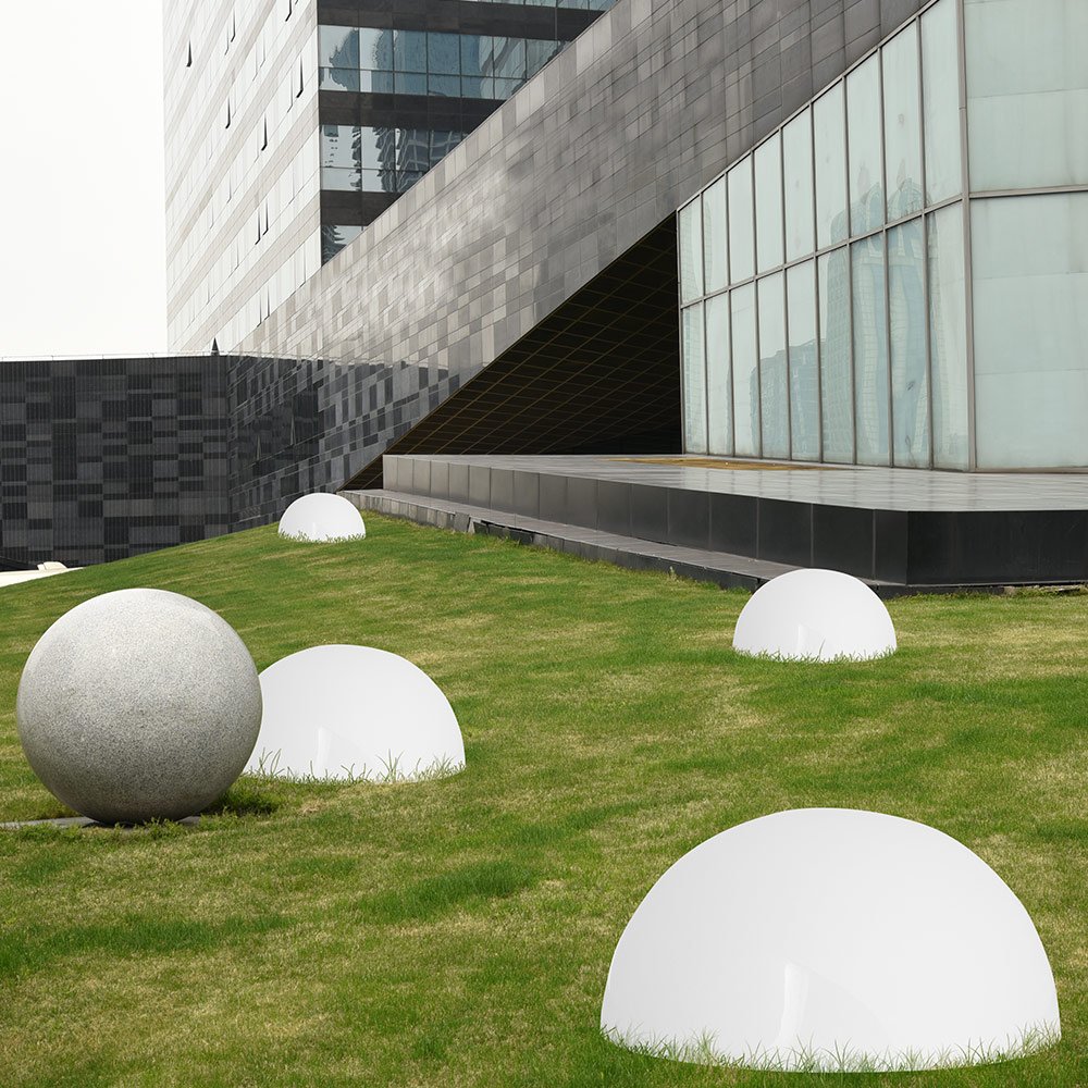 Deuba Lampade a sfera da giardino led 3X luci solari esterno senza fili sensore crepuscolare resistenti alle intemperie