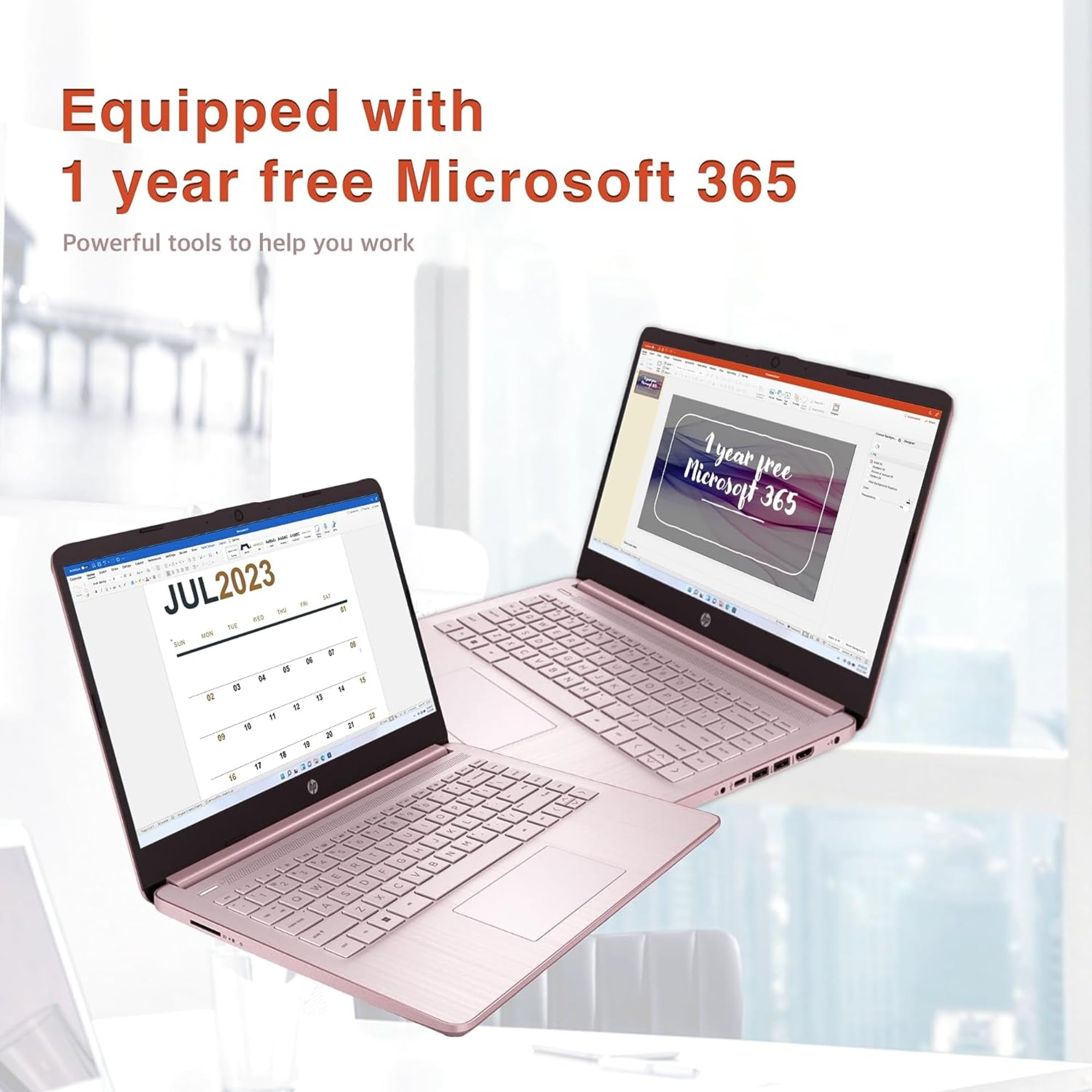 HP 14-Inch Cherry Pink Laptop | Thin, Lightweight, & Powerful