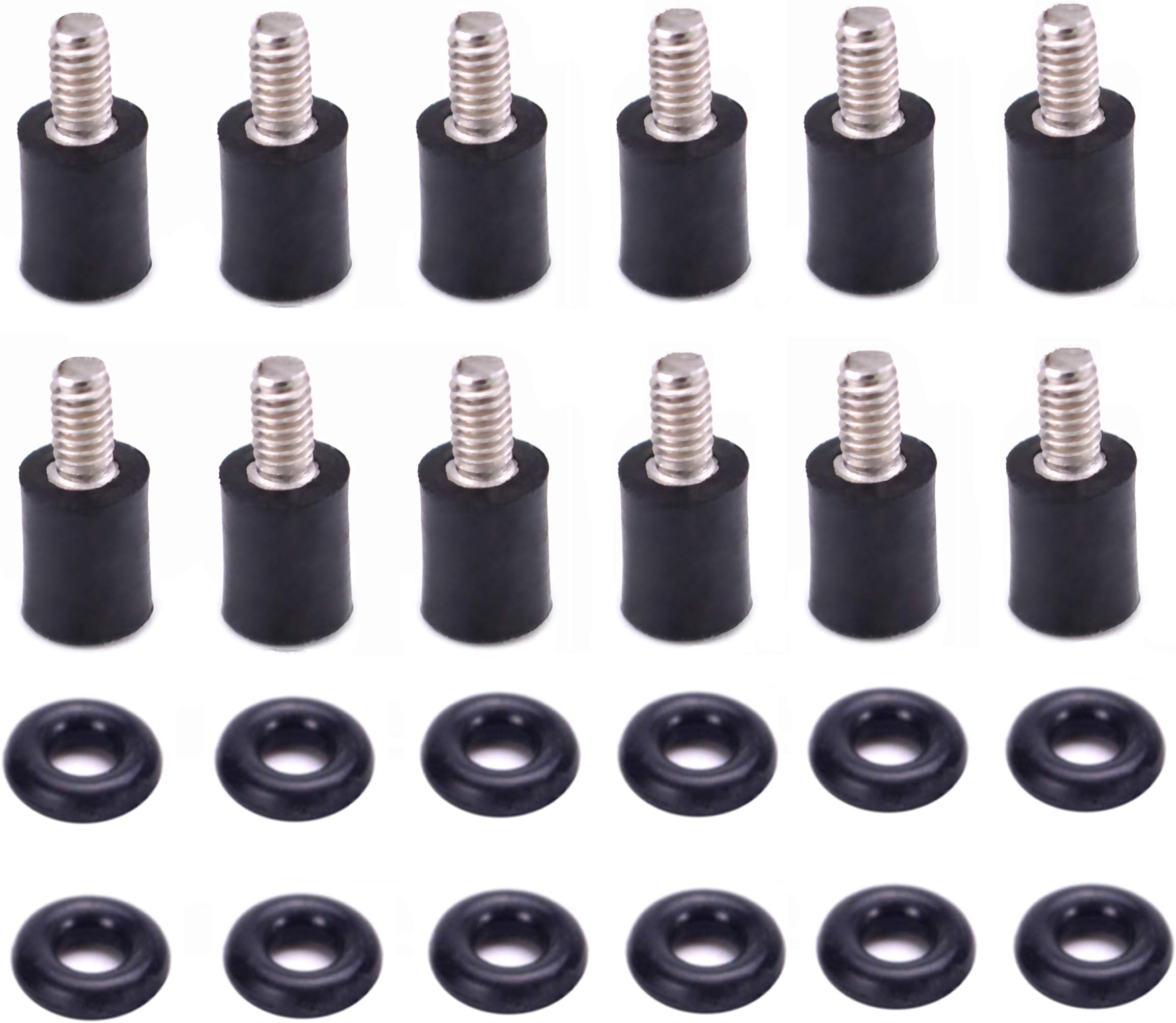 M2 Anti-Vibration Fixed Screws Mounting Hardware Spacer Rubber Standoffs for FPV Drone F3 F4 Mini Flight Controller(12pcs)