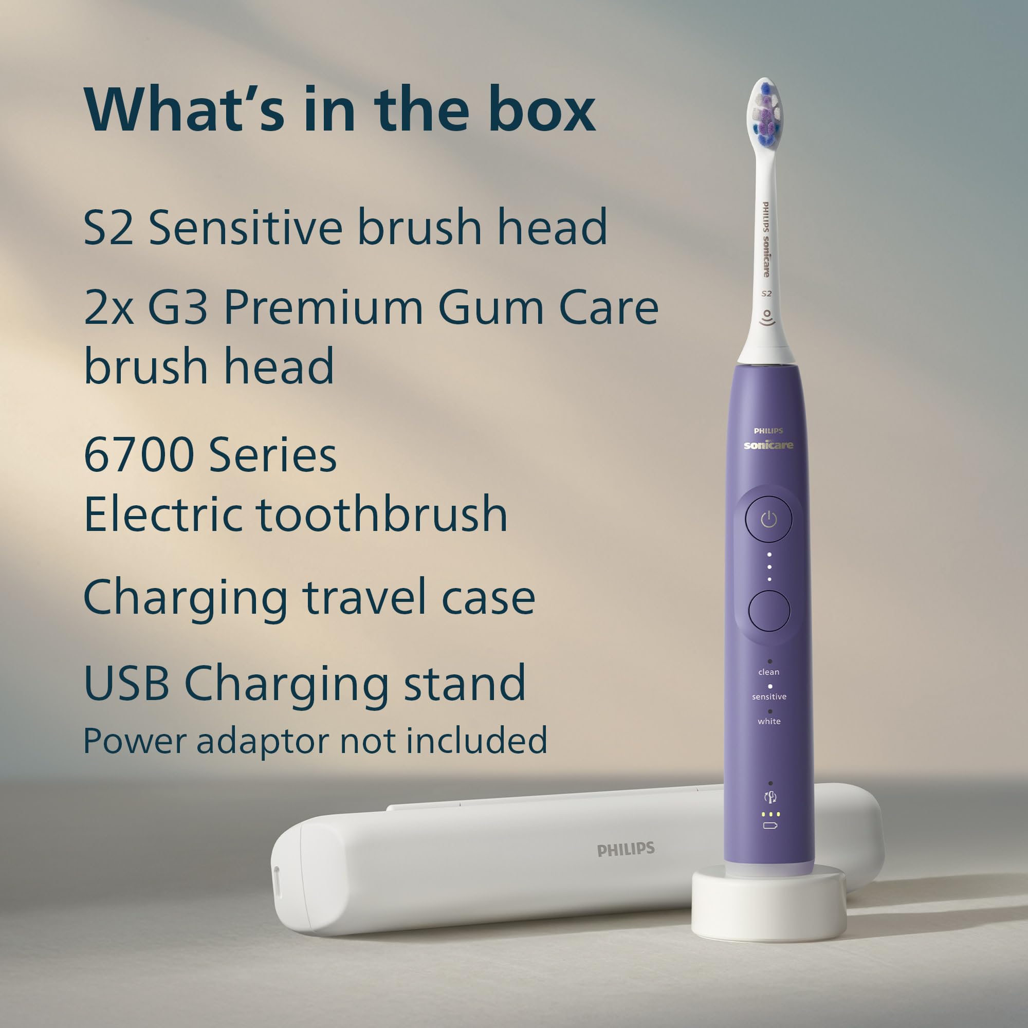 Philips Sonicare Spazzolino elettrico serie 6700 - Tecnologia Sonicare di nuova generazione, sensore di pressione, 9 impostazioni di spazzolatura, SmarTimer, BrushPacer, 21 giorni di autonomia