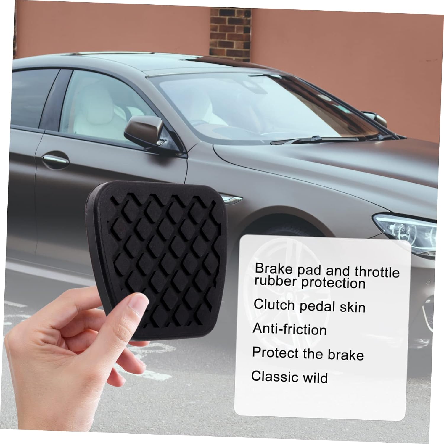 Gatuida 9pcs Car Pedal Pads Nonslips Pedal Cover Clutch Brake Pad Foot Rest Plate Upgrade Car Appearance