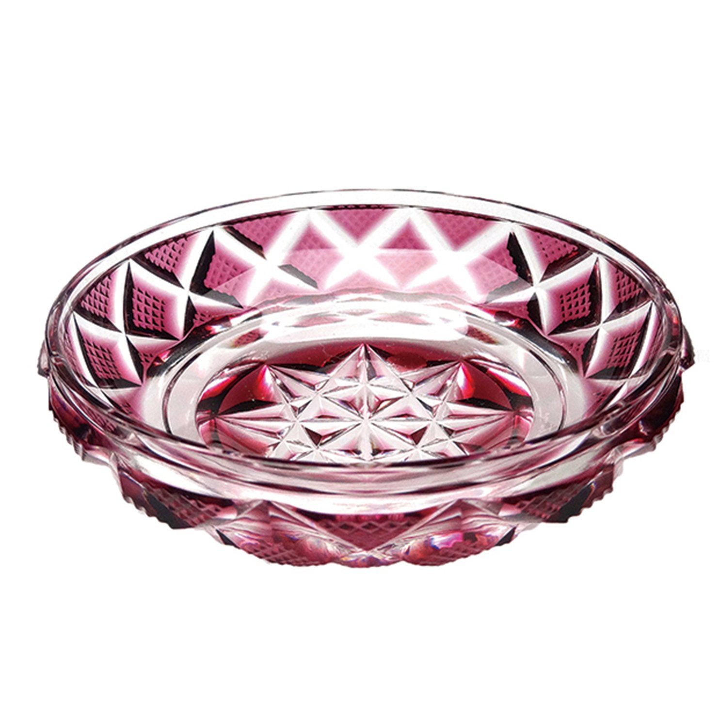 Amazon｜山下工芸 薩摩切子 伝匠小皿A 金赤 φ9×2.8cm 13040480｜小皿