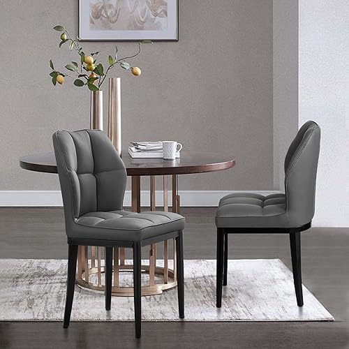 Miniatura 63 de Bekrvio Sillas de Comedor - Juego de 6 sillas de comedor modernas de mediados de siglo, sillas de comedor tapizadas sin brazos, sillas de comedor de