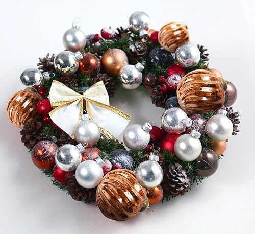 Miniatura 4 de Juego de 4 adornos de cristal de mercurio rosa dorado rosa (bola giratoria clásica de 3.15 pulgadas), perfectos para árbol de Navidad, decoración