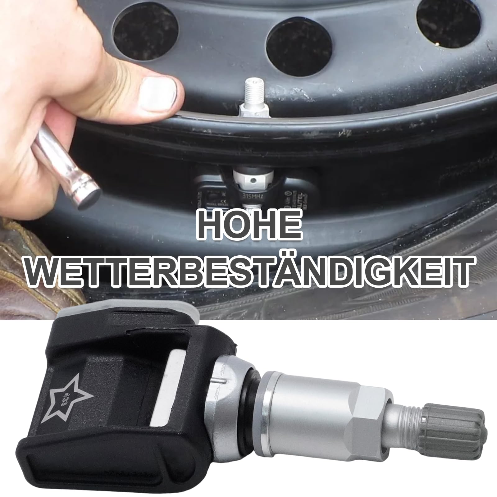 4 Stück A0009052102 Reifendrucksensoren, Ersatz für Mercedes E300GLC AMGW12 TPMS Reifendruckkontrollsystem Reifendruckkontrollsensoren