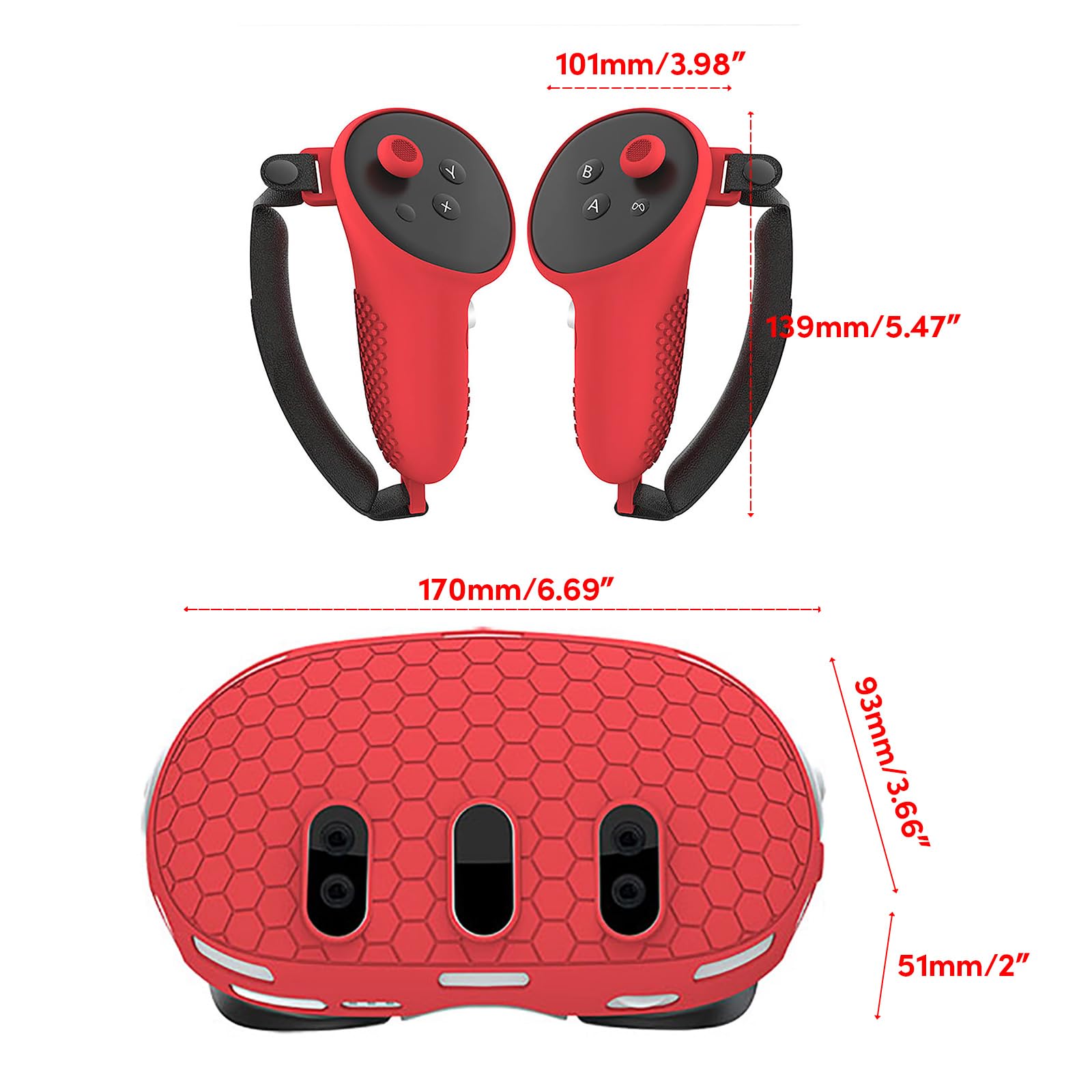 Accessori essenziali per cuffie protettore controller Grip Rocker Cap interfacce facciali controller staffa accessori set 7 pezzi