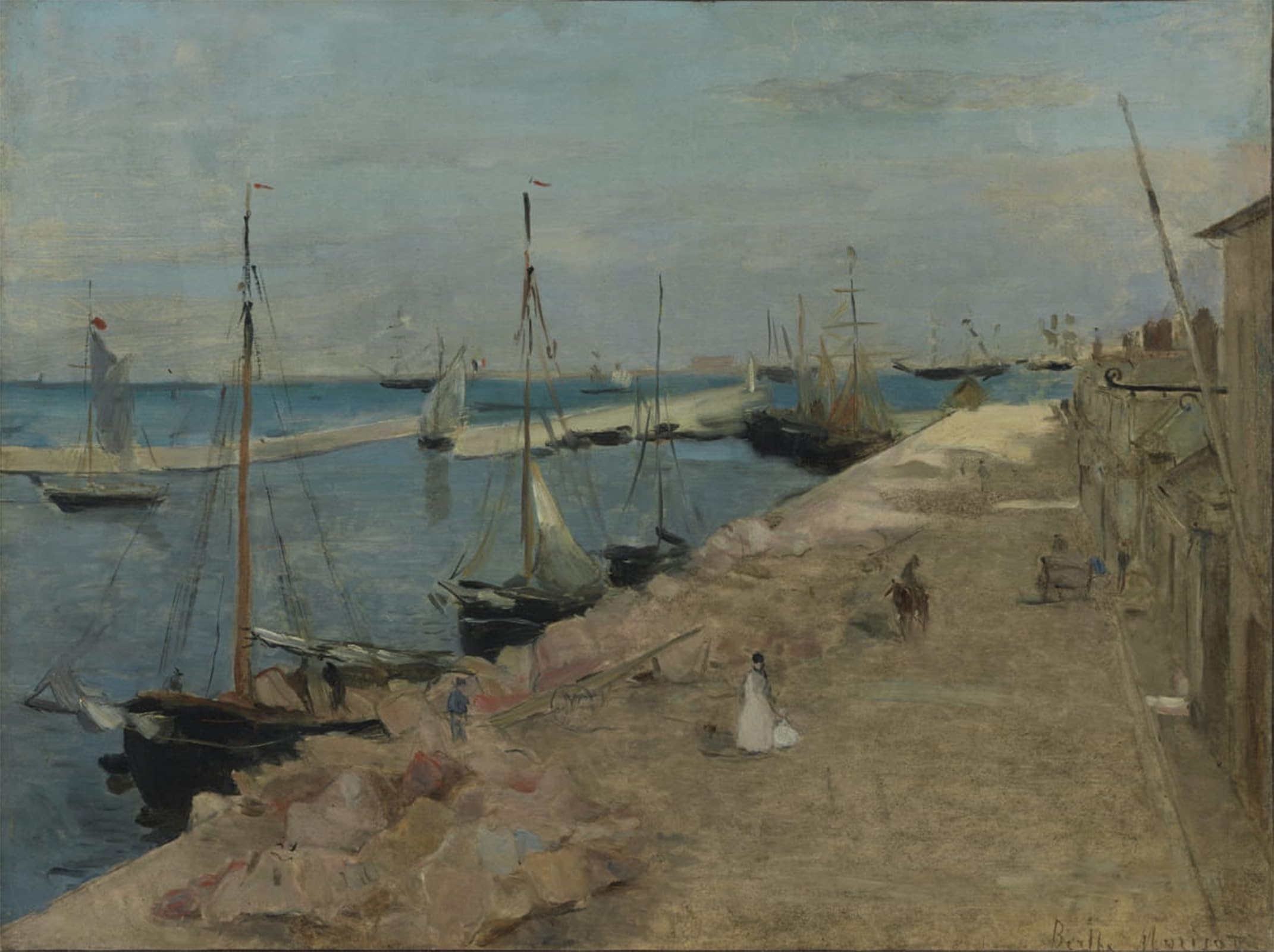 Affiche Berthe Morisot la rade de Cherbourg impression sur toile 60x90cm - 5