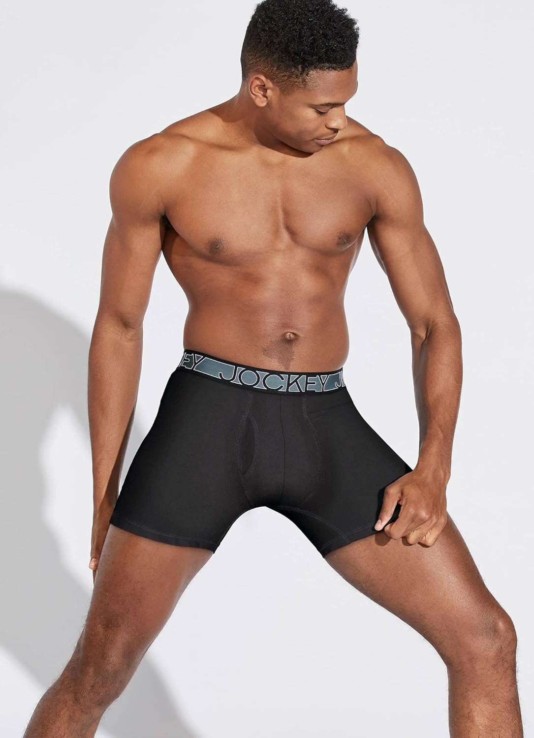 Jockey Men's Underwear Active Microfiber 5" Boxer Brief - 3 Pack - Image 3