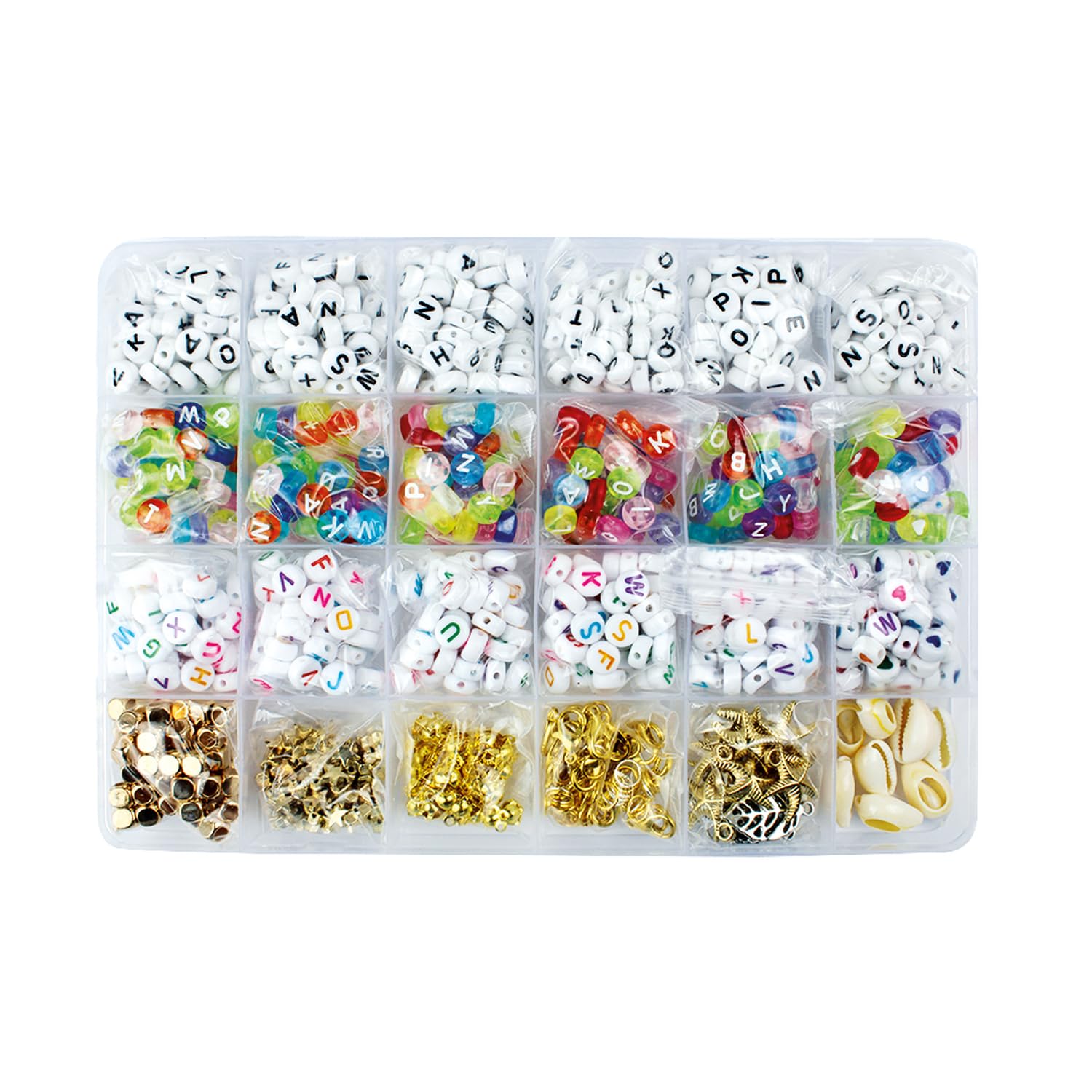 Cuentas de letras Pracht Creatives 5887-07501 para diseño de joyas DIY 2