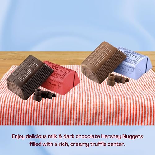 Miniatura 7 de Hershey Nuggets Trufas de chocolate negro con leche y chocolate negro con un centro rico y cremoso a granel envueltas individualmente en papel de