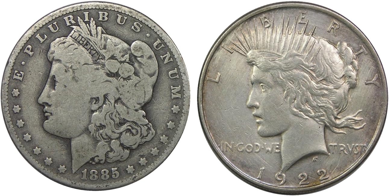 U.S. Silver Dollar Combo - 1 Peace and 1 Morgan Dollar Coin