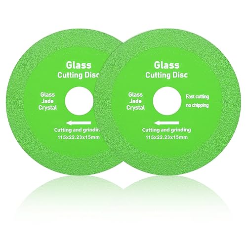 2 discos de corte de vidrio para amoladora angular, cuchillas de corte de diamante, herramientas de corte de vidrio, rueda de sierra ultrafina de