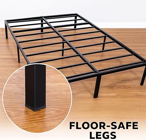 Miniatura 3 de Omne Sleep Marco de plataforma negro de acero Queen resistente