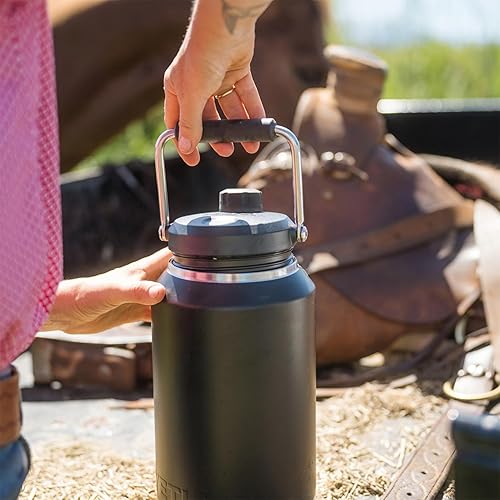 Miniatura 4 de YETI Rambler - Jarra de galón 2.0, aislada al vacío, a prueba de fugas, acero inoxidable con tapa magnética, acero inoxidable