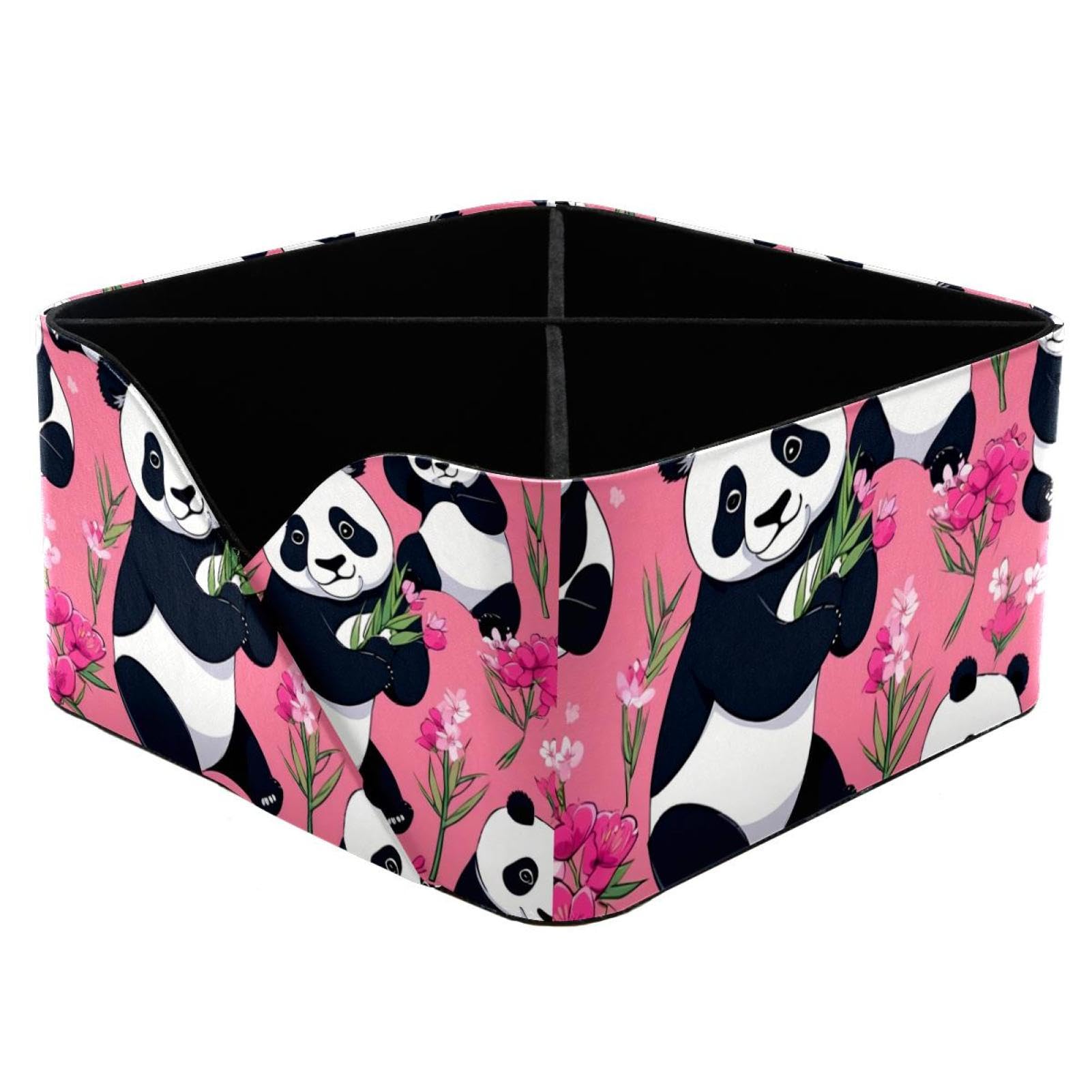 Organisateur de bureau panda rose pour trier vos cosmétiques