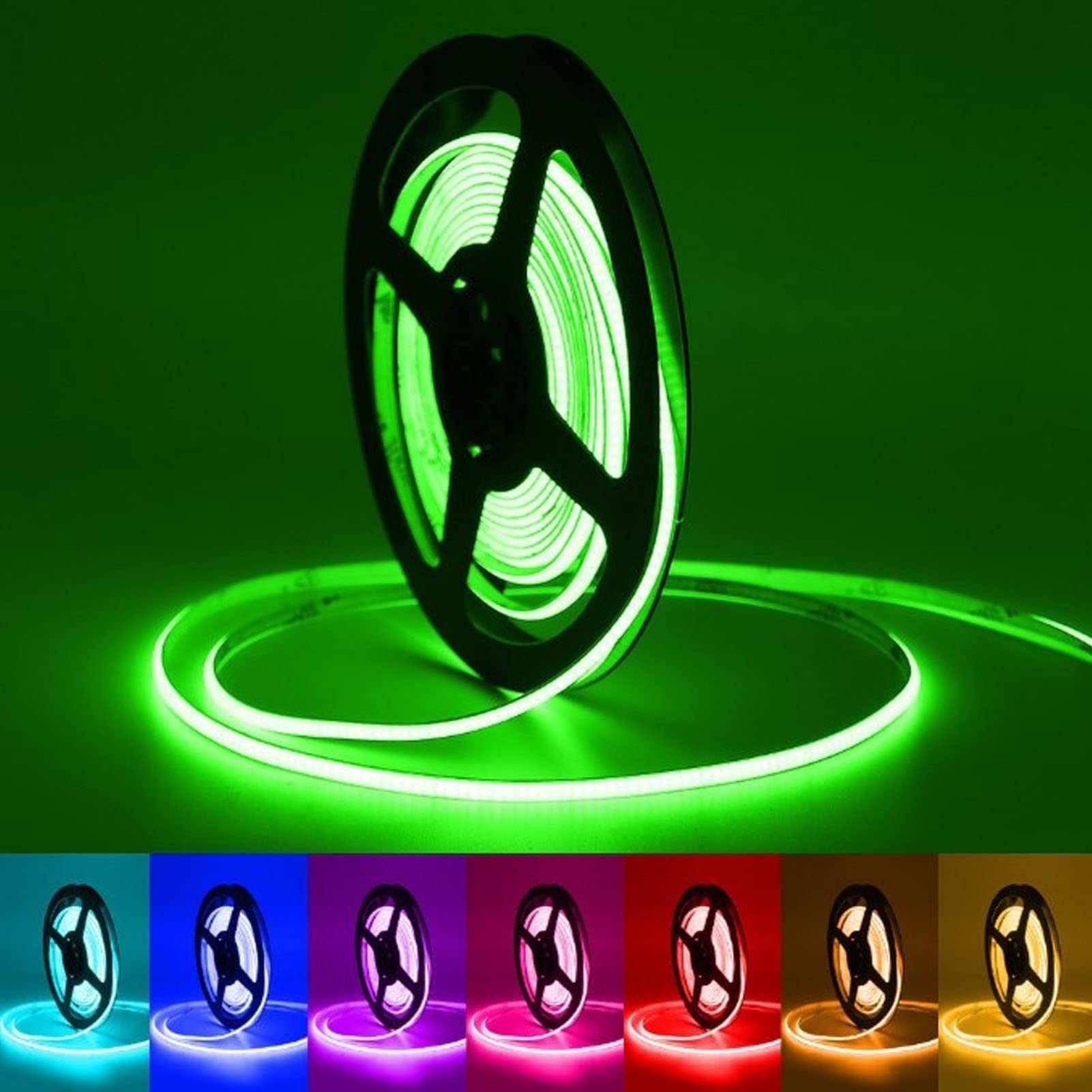 Naroote Tira de Luces LED con 672 Cuentas de Lámpara, Tira de Luces COB Autoadhesiva Flexible de 10M para Decoración Interior del Dormitorio del Hogar, 24V