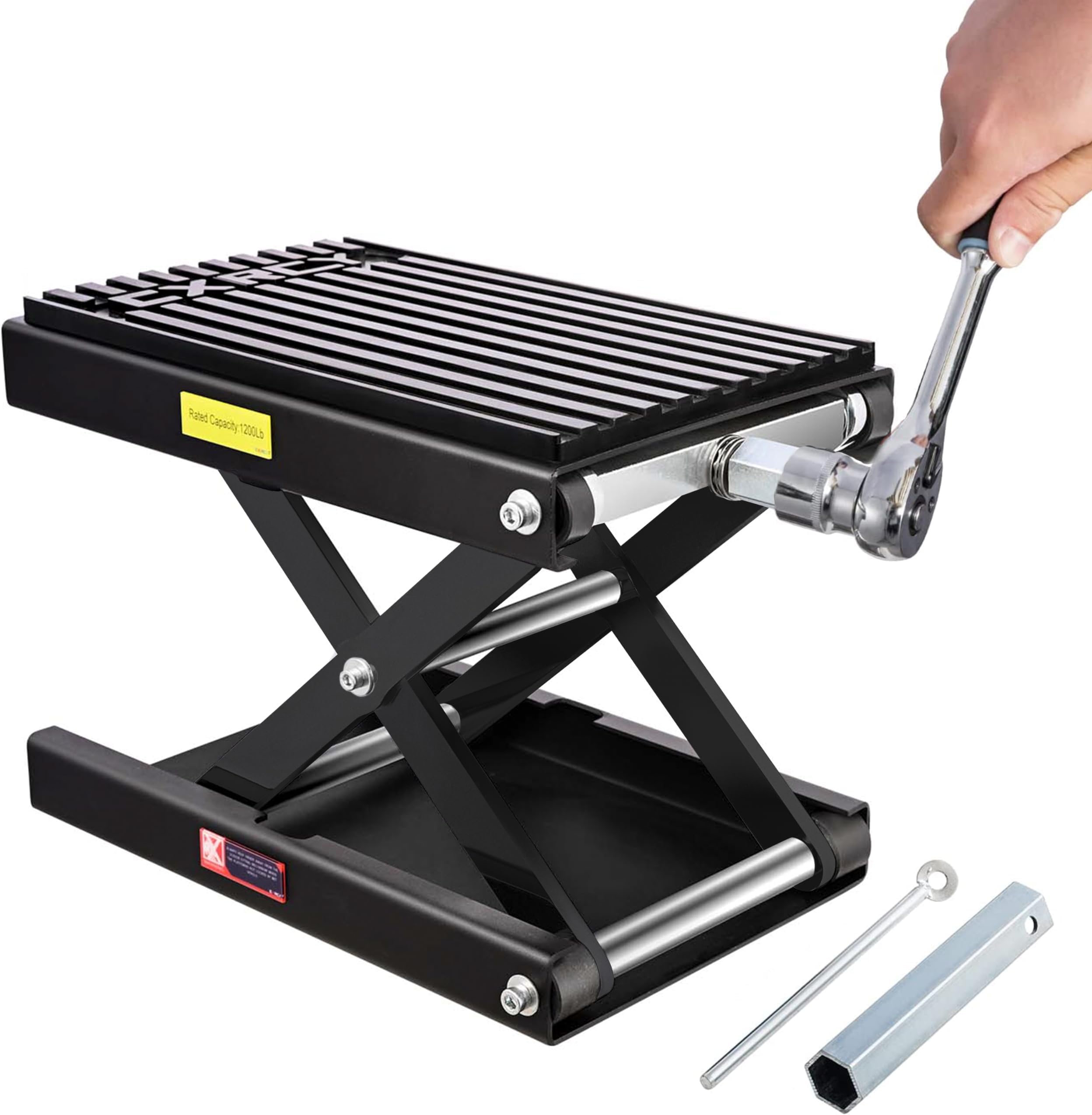 LiftMaster Wide Deck Motorcycle Center Scissor Lift Jack