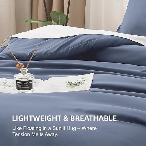 Miniatura 94 de Litanika - Juego de edredón de tamaño queen extragrande, 3 piezas, color verde salvia, ligero, unicolor, para todas las estaciones, esponjoso Verde