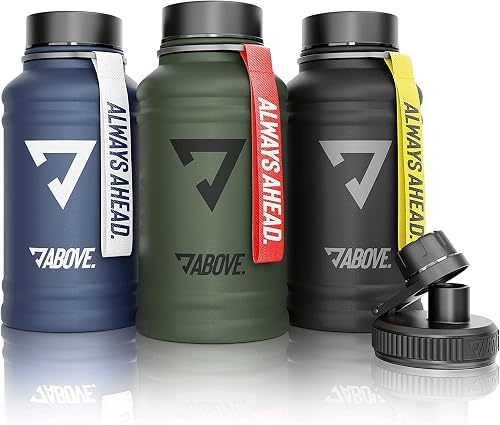 ABOVE. Borraccia in Acciaio Inox 2.2L, Senza BPA, 100% Antiperdite, Oliva - 2