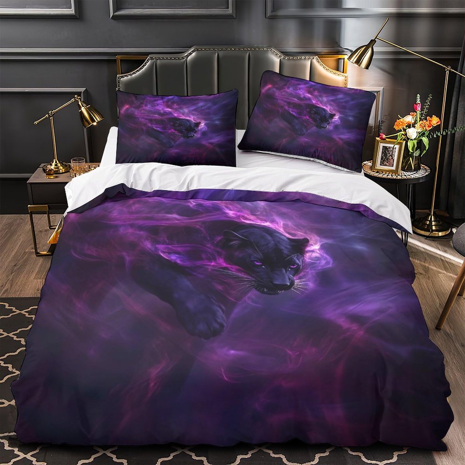 Housse de couette lune ciel nocturne parure de lit confortable pour de douces nuits