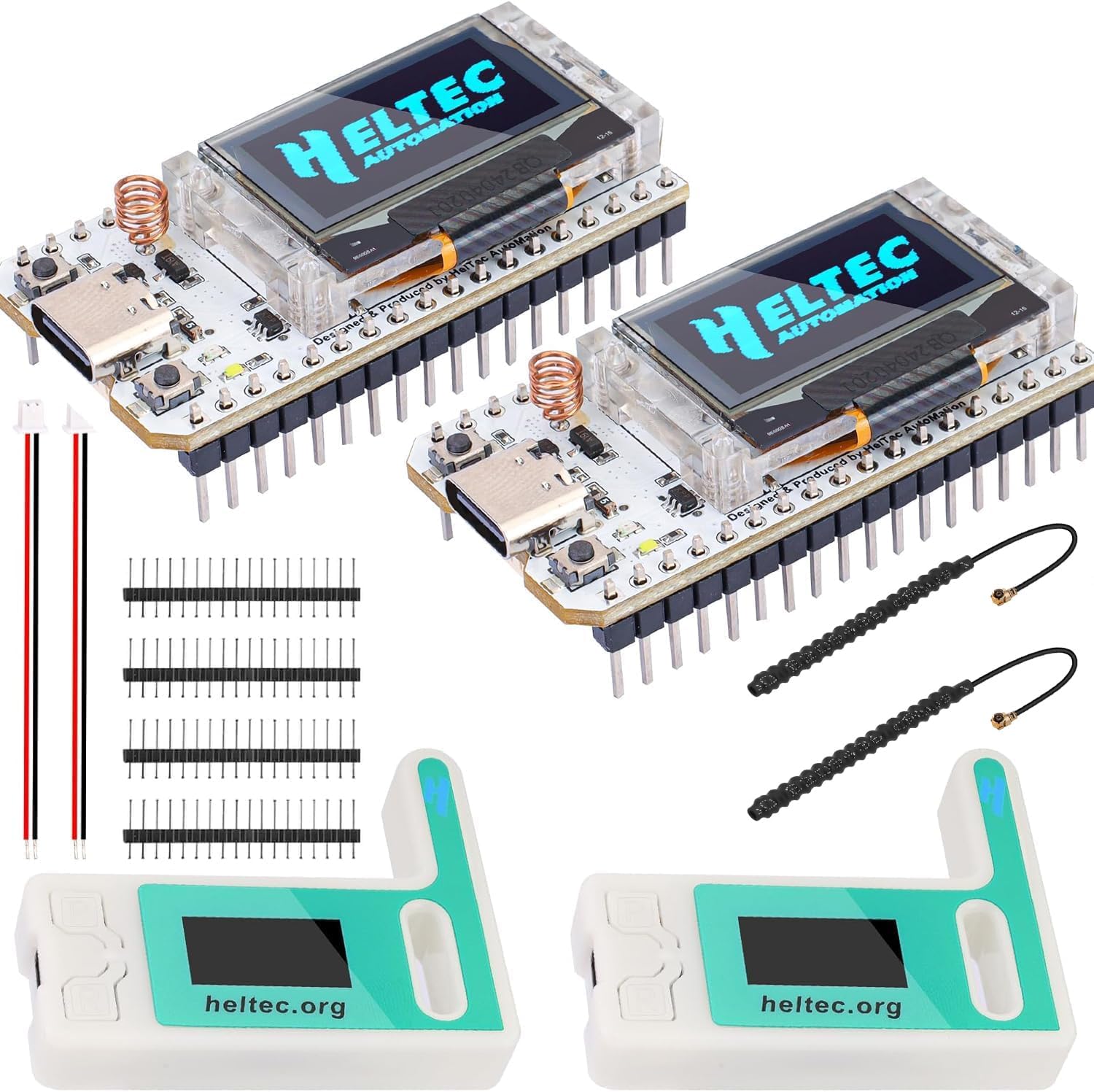 2 Pack ESP32 LoRa V3 Module Board - with 915MHz Antenna and SX1262 LoRa V3 Case Devices for Meshtastic Arduino LoRawan IOT