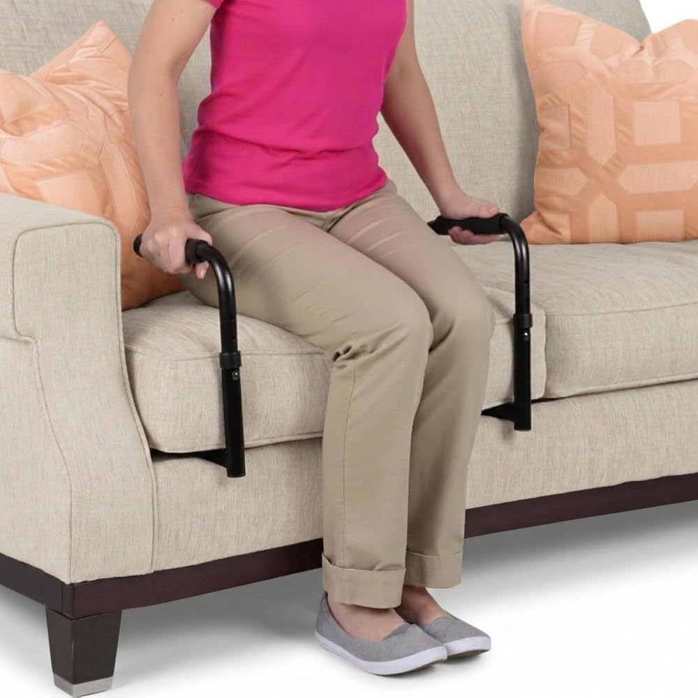 Stand Assist - Riel de ayuda para la movilidad para sofá, silla | Asa de asistencia para pacientes, ancianos, personas mayores y discapacitados: barra de seguridad ajustable y portátil para sentarse, sofá, hogar
