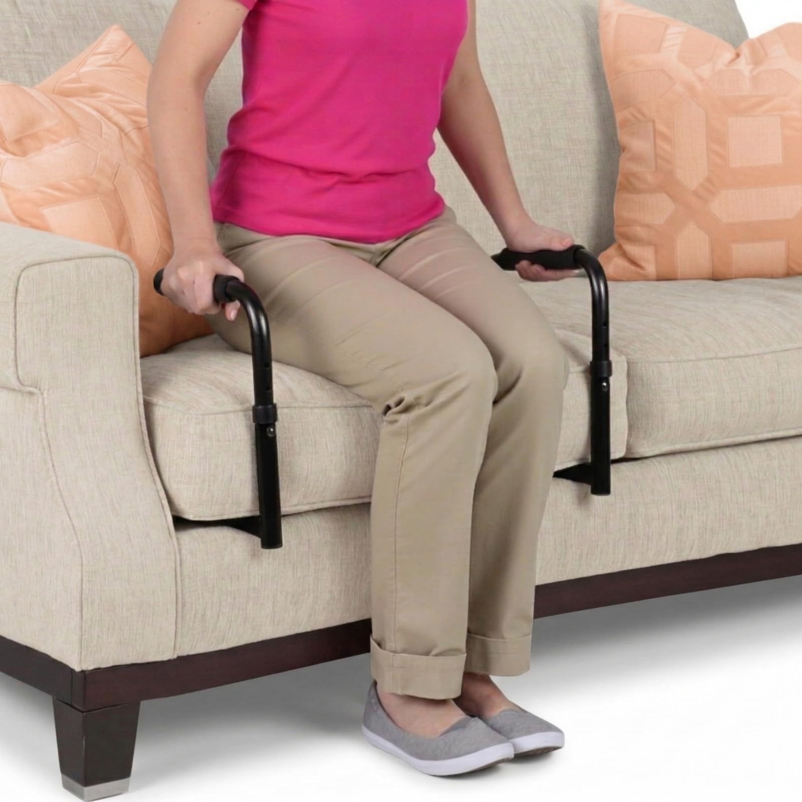 Vive Stand Assist - Mobility Standing Aid Rail for Couch, Chair | Assistance Handle for Patients, Elderly, Seniors and Disabled - Adjustable & Portable Safety Grab Bar for Sitting, Sofa, Home