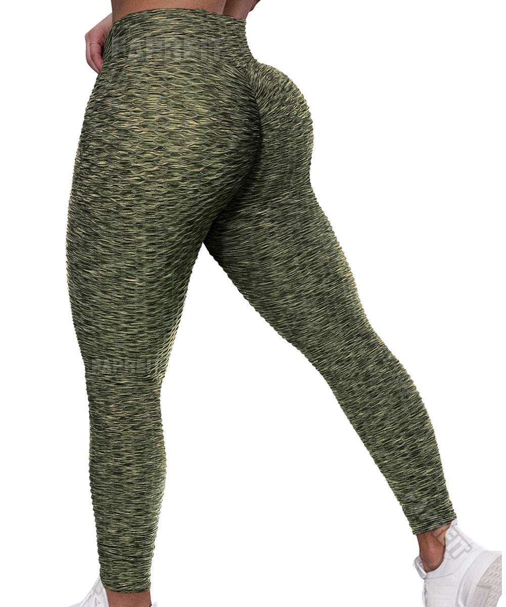 FapreitButt Lifting Anti Cellulite Leggings for Women TIK Tok Scrunch High Waist Textured Yoga Pants Workout Tights