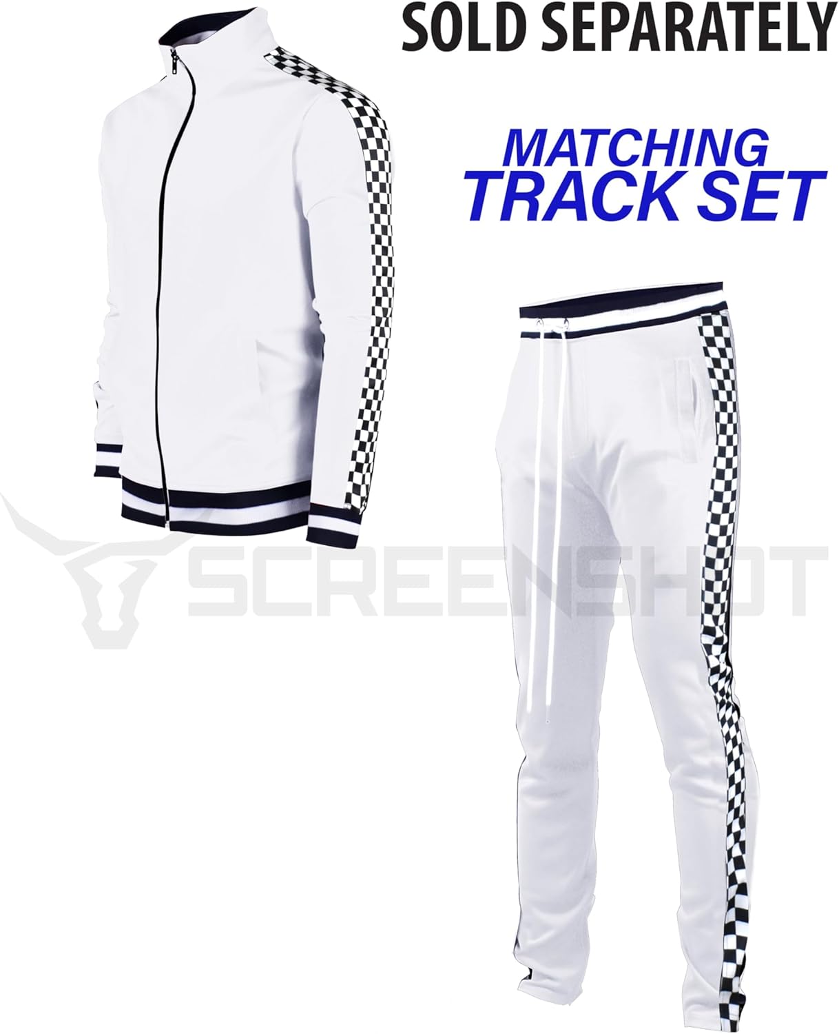 SCREENSHOT-TRACK JACKET Mens Urban Hip Hop Premium Track Jacket - Slim Fit Side Taping Sportswear Urbanwear Streetwear Top - Image 3