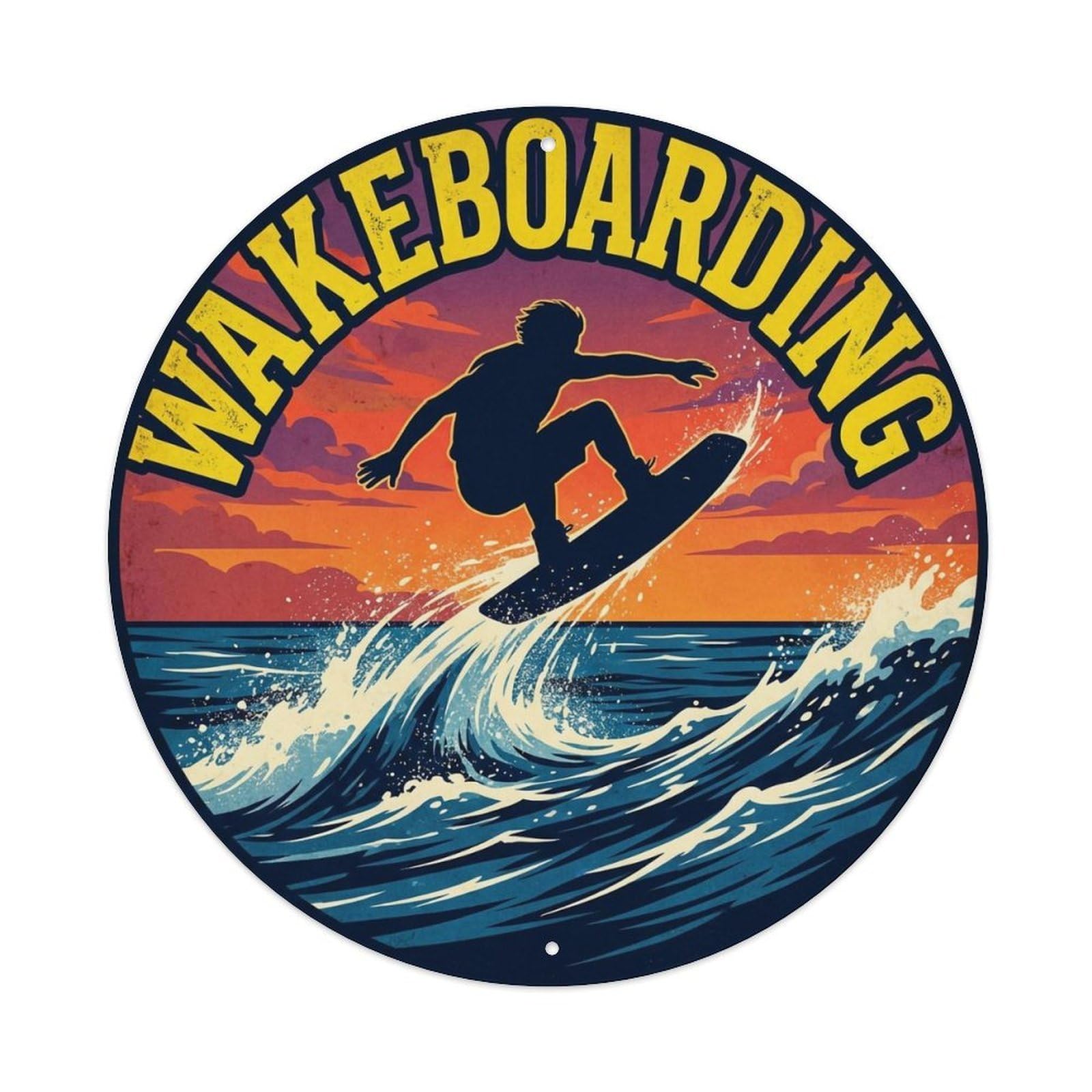 Vintage Wakeboarding Extreme Sports Metal Tin Sign