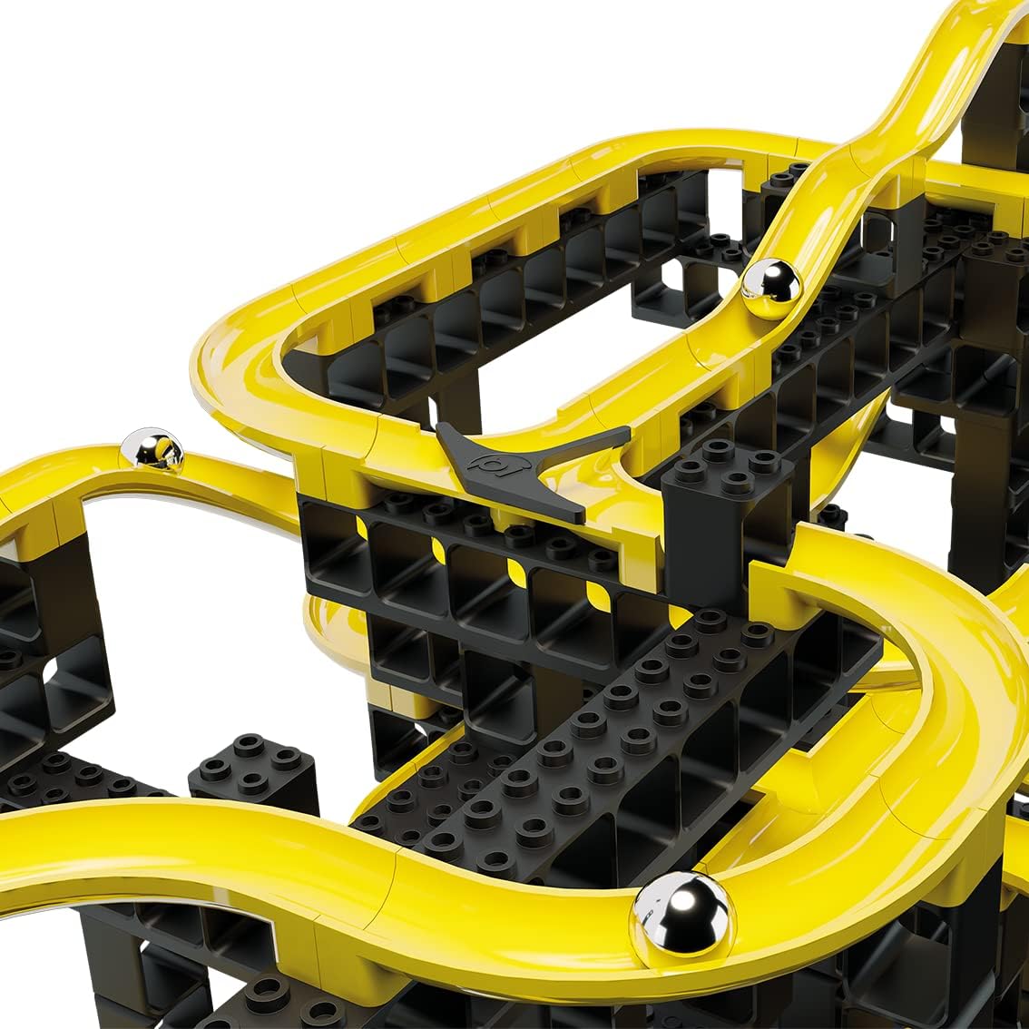 Hubelino Pi 440280 Marble Run Starter Set, Compatible with Popular bulding Block System - 214 Pieces-for Ages 8 and Up (Made in Germany)