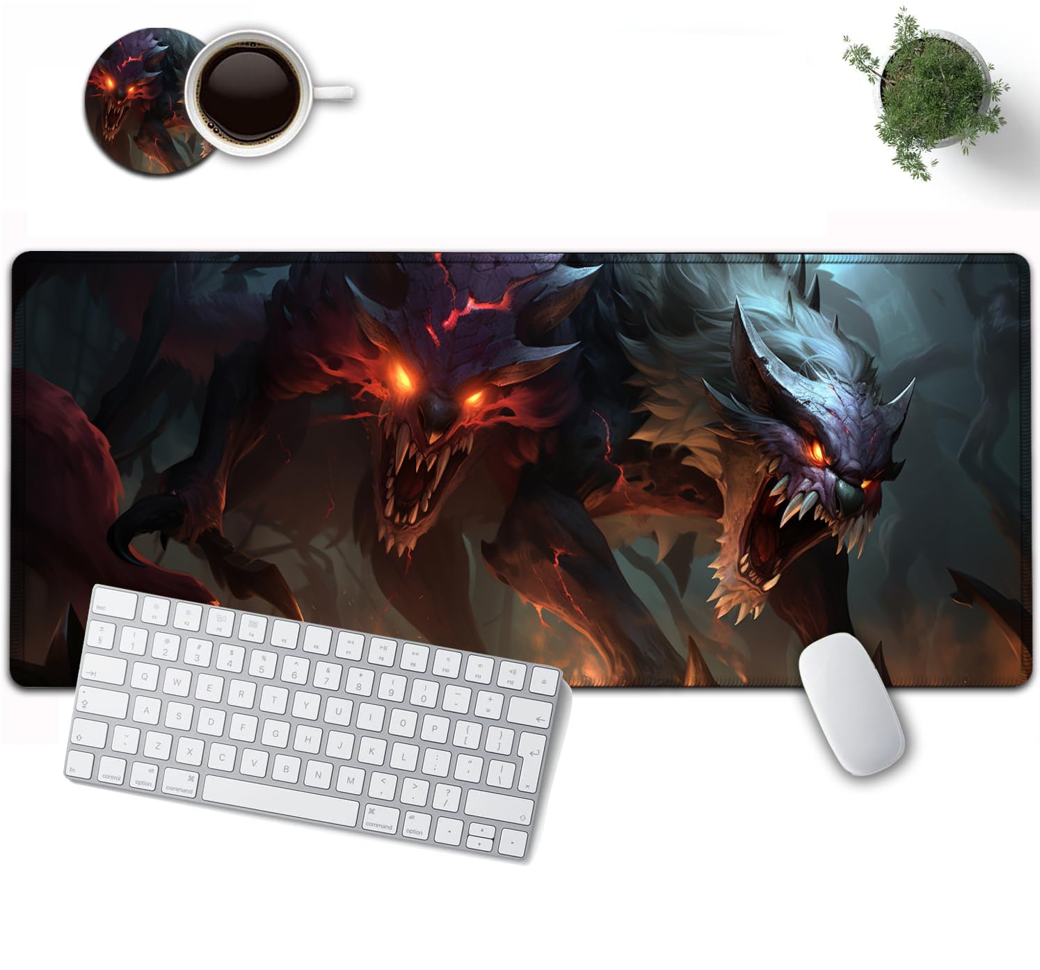 Large Mouse Pad, 31.5 x 11.8in Extended Gaming Mouse Pad with Stitched Edges, XXL Mousepad Protector Non Slip Rubber Base for Office and Home Writing