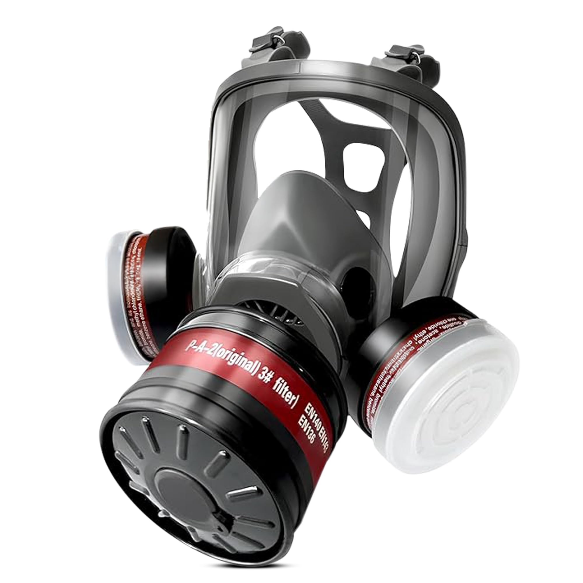RarePicks Gas Mask Respirator Set Activated Carbon Filters & Protective Goggles | 6200 Industrial Mask For Epoxy Resin Work, Wall Painting, Welding, Polishing, Spraying & Gas, Construction