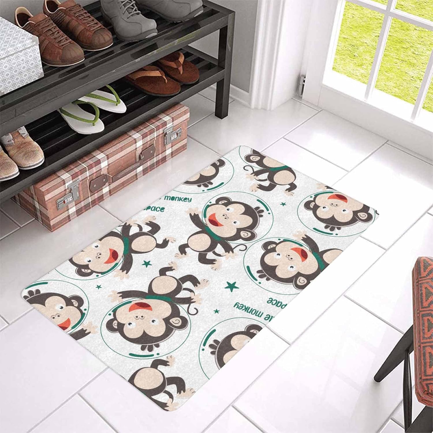 YO Nâhôihöm Fall Rugs Outdoor Funny Monkey Astronaut in